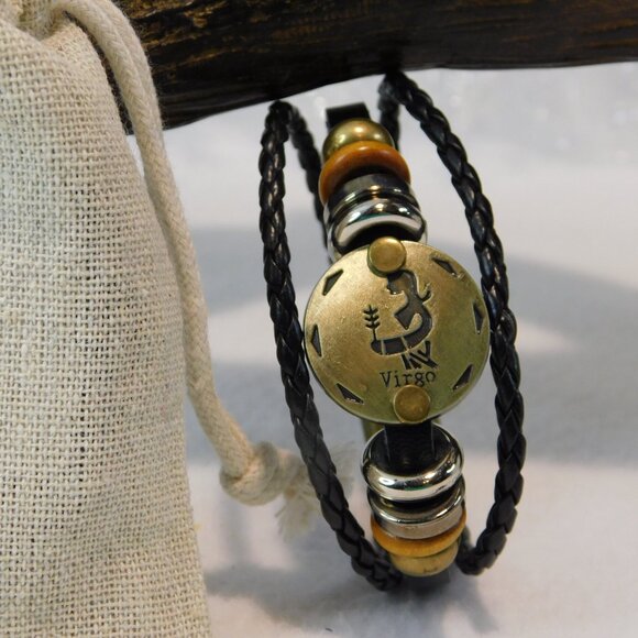 "Virgo" Leather Bracelet - Picture 4 of 11